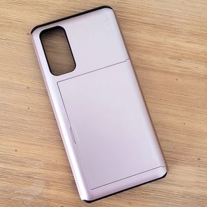 Samsung Galaxy S20 FE card case in Rose Gold